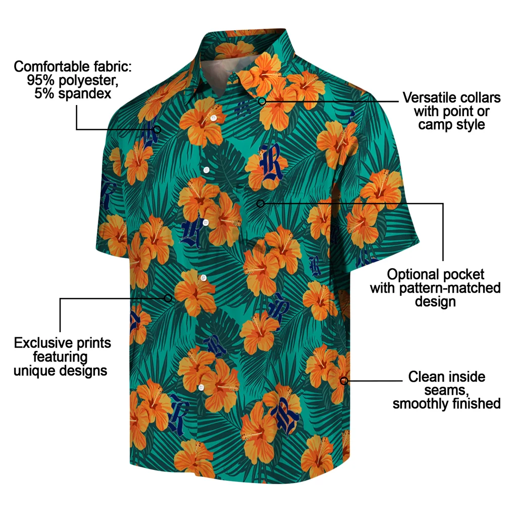Rice Owls Hawaiian Shirt - Hibiscus and Palm Leaves rice owls hibiscus escape green hawaiian shirts new arrival