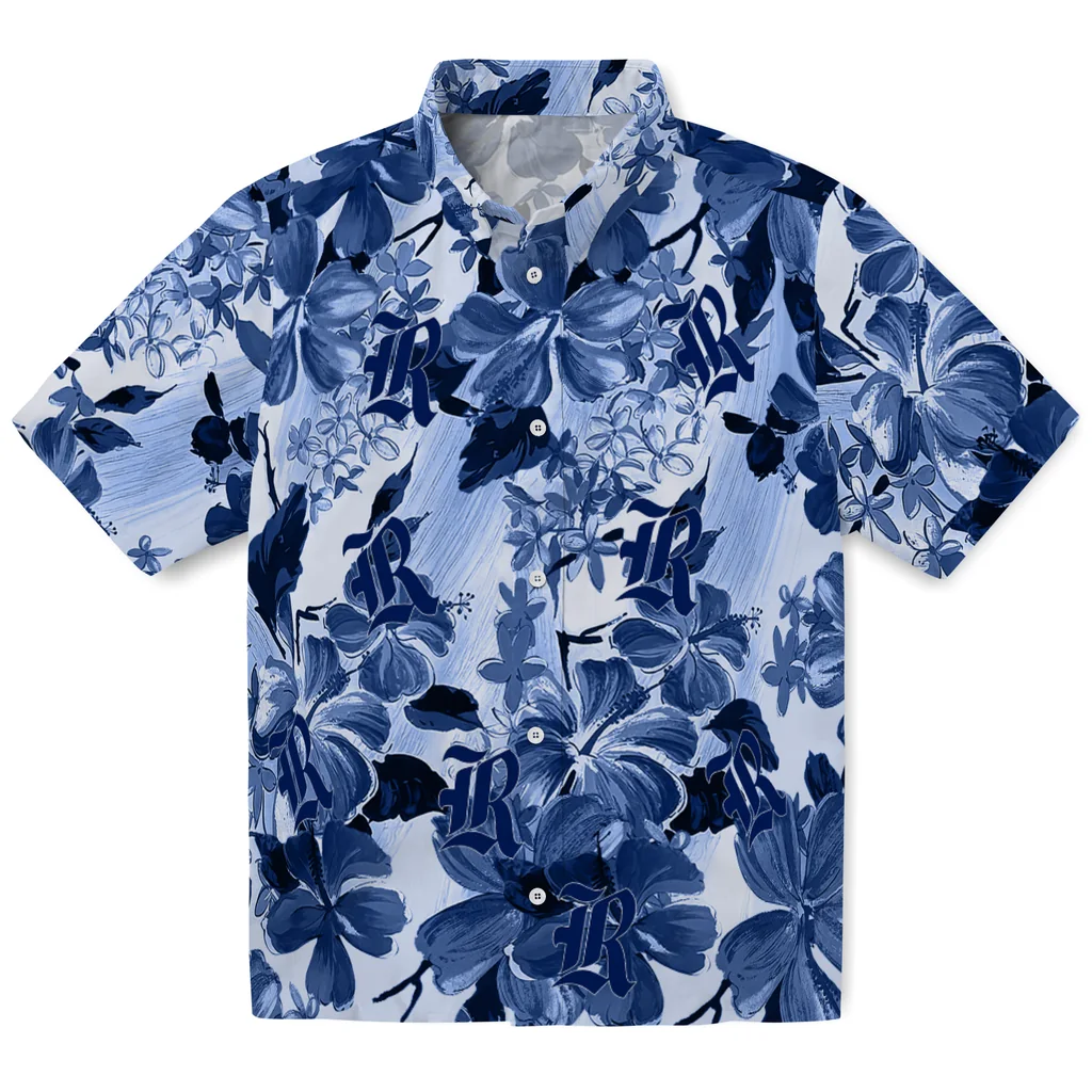 Rice Owls Hawaiian Shirt - Hibiscus Arrangement rice owls hibiscus arrangement navy blue hawaiian shirts best selling