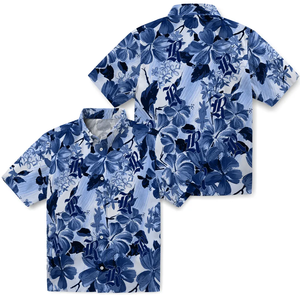 Rice Owls Hawaiian Shirt - Hibiscus Arrangement rice owls hibiscus arrangement navy blue hawaiian shirts high quality