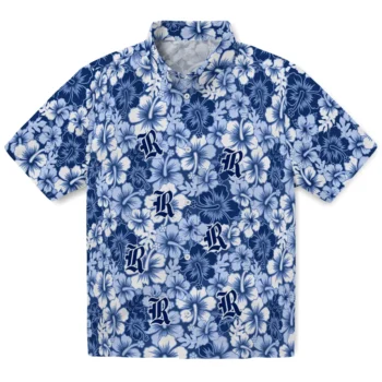 rice owls hibiscus blooms navy blue hawaiian shirts best selling