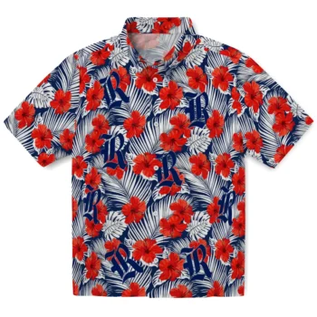 rice owls hibiscus fiesta red royal blue hawaiian shirts best selling