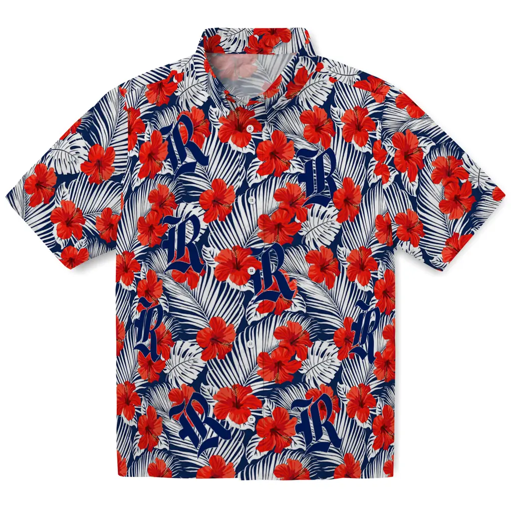 Rice Owls Hawaiian Shirt - Hibiscus Fiesta rice owls hibiscus fiesta red royal blue hawaiian shirts best selling