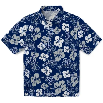 rice owls hibiscus bloom navy blue hawaiian shirts best selling
