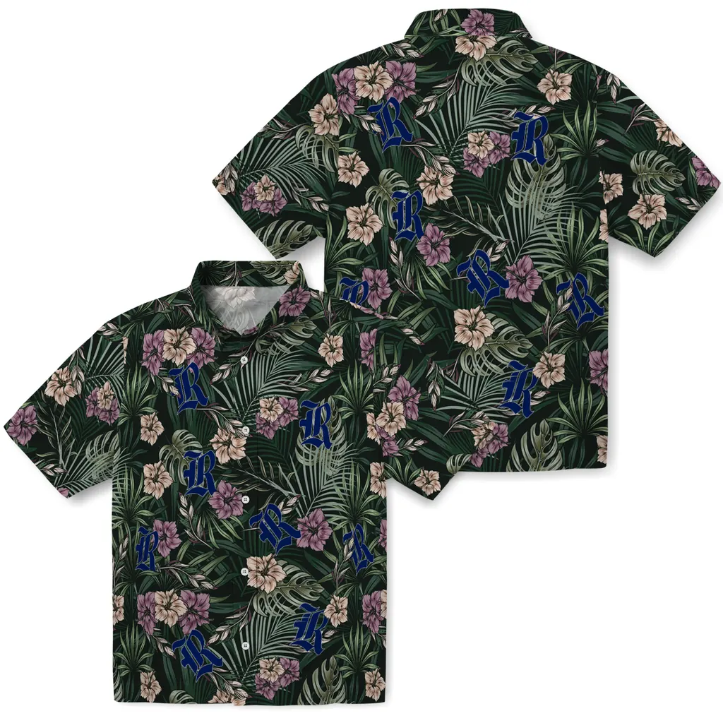 Rice Owls Hawaiian Shirt - Hibiscus Leaves Pattern rice owls hibiscus leaves pattern green hawaiian shirts high quality