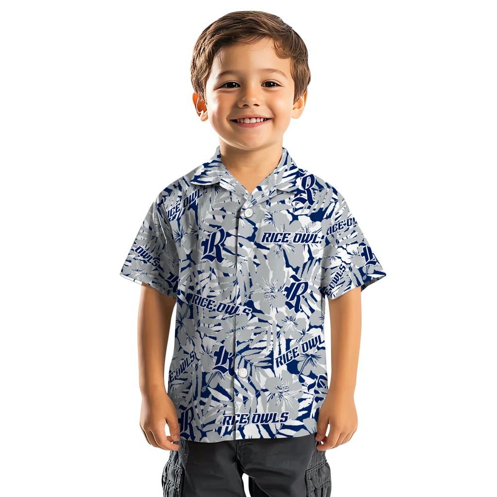 Rice Owls Hawaiian Shirt - Hibiscus Overlay rice owls hibiscus overlay hawaiian shirts top rated