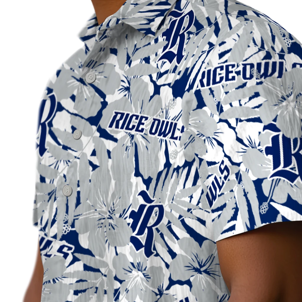 Rice Owls Hawaiian Shirt - Hibiscus Overlay rice owls hibiscus overlay hawaiian shirts trendy