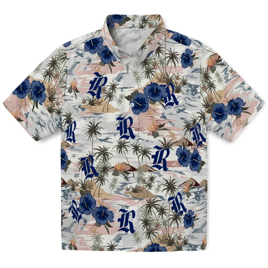 Rice Owls Hawaiian Shirt - Hibiscus Seaside rice owls hibiscus seaside white hawaiian shirts best selling