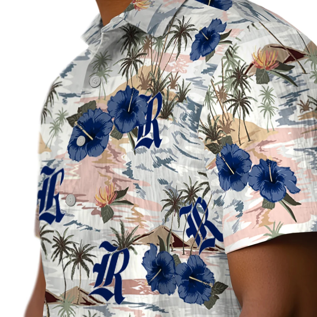 Rice Owls Hawaiian Shirt - Hibiscus Seaside rice owls hibiscus seaside white hawaiian shirts trendy