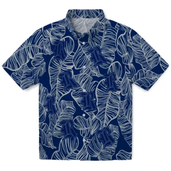 rice owls leaf outline navy blue hawaiian shirts best selling
