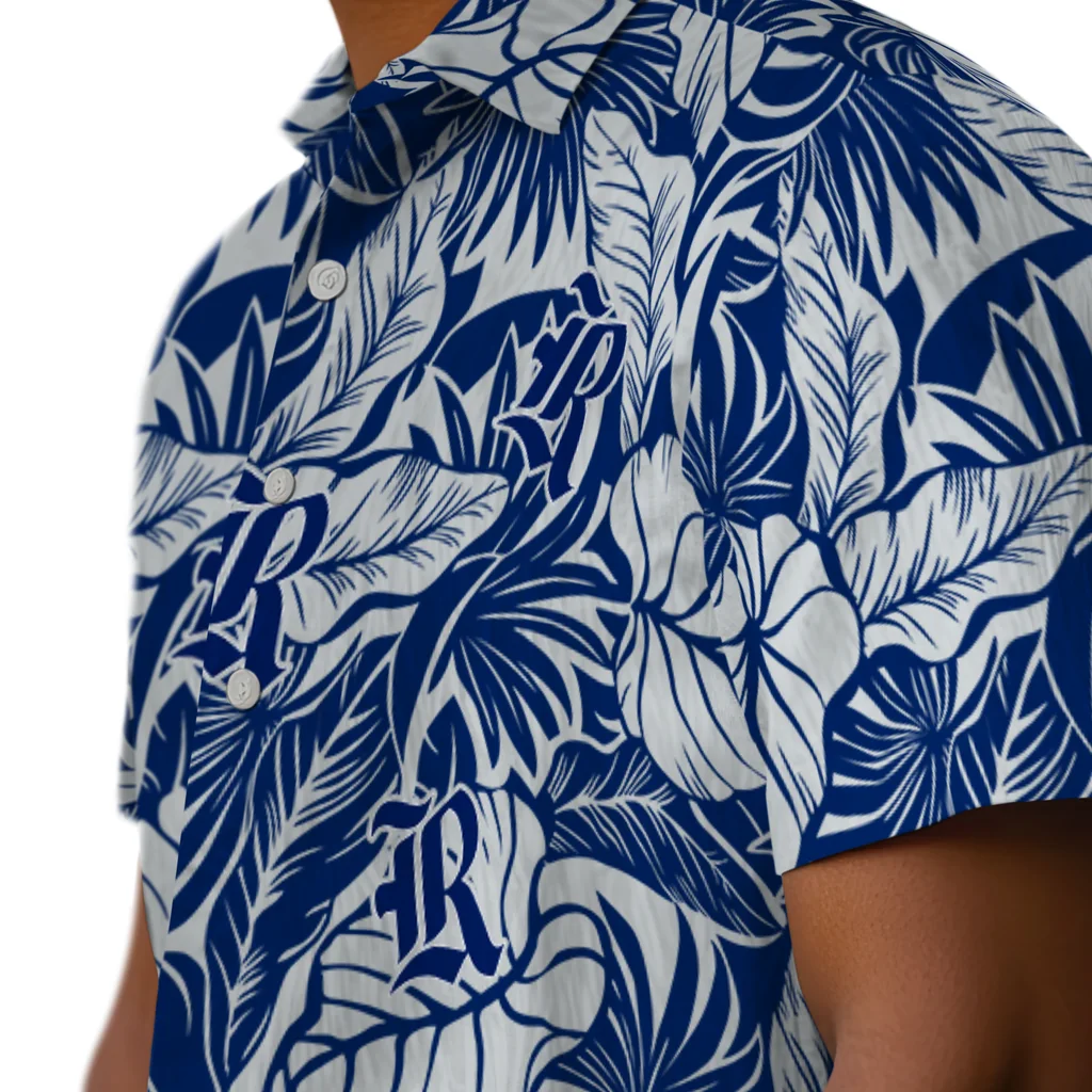 Rice Owls Hawaiian Shirt - Monstera Layer rice owls monstera layer navy blue hawaiian shirts trendy