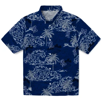 rice owls wave palm navy blue hawaiian shirts best selling