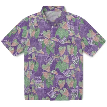 sacramento kings anthurium overlay purple hawaiian shirts best selling