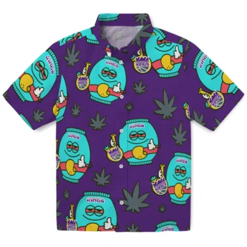 sacramento kings bong smile purple hawaiian shirts best selling
