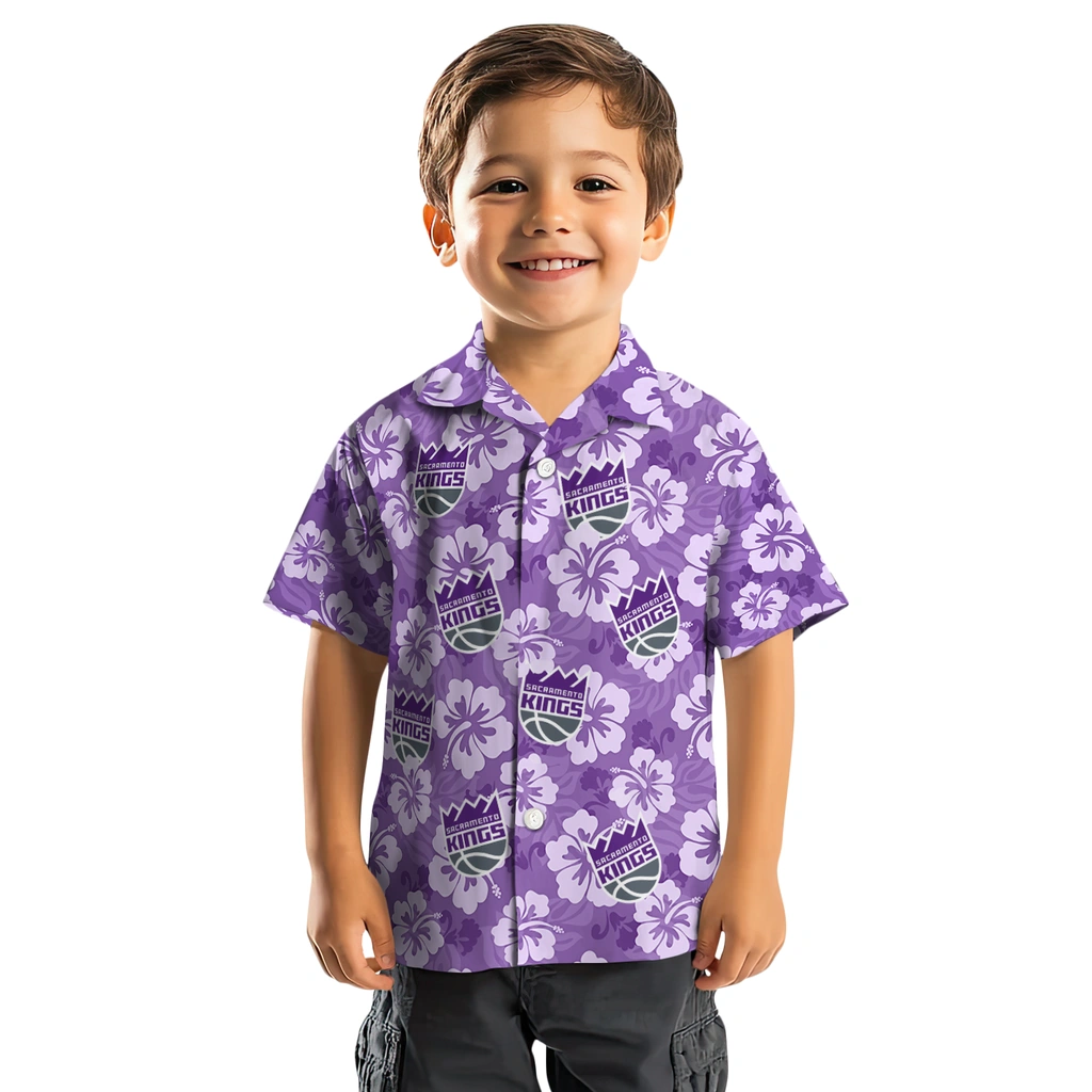 Sacramento Kings Hawaiian Shirt - Hibiscus Cluster sacramento kings hibiscus cluster purple hawaiian shirts top rated