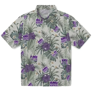 sacramento kings hibiscus designs beige hawaiian shirts best selling