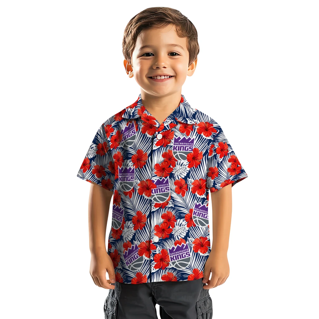 Sacramento Kings Hawaiian Shirt - Hibiscus Fiesta sacramento kings hibiscus fiesta red royal blue hawaiian shirts top rated