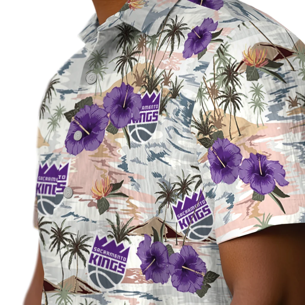 Sacramento Kings Hawaiian Shirt - Hibiscus Seaside sacramento kings hibiscus seaside white hawaiian shirts trendy