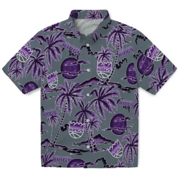 sacramento kings palm sunset hawaiian shirts best selling
