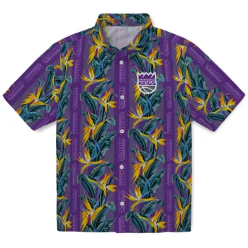 sacramento kings paradise vines purple hawaiian shirts best selling