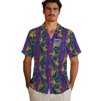 sacramento kings paradise vines purple hawaiian shirts fashion forward