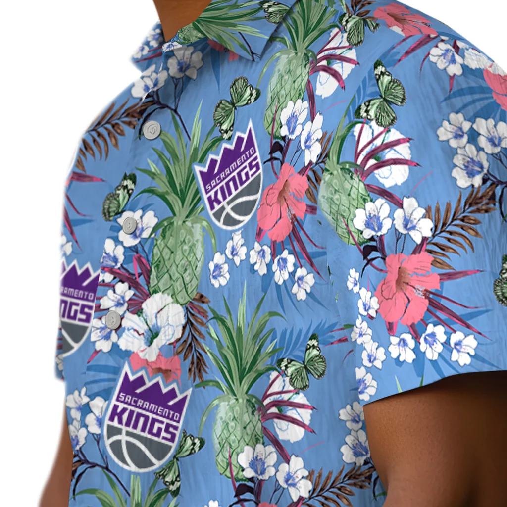 Sacramento Kings Hawaiian Shirt - Pineapple Bouquet sacramento kings pineapple bouquet best sky blue hawaiian shirts trendy