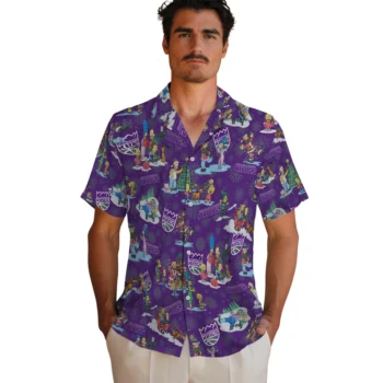 sacramento kings simpsons christmas purple hawaiian shirts fashion forward