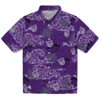 sacramento kings wave palm purple hawaiian shirts best selling