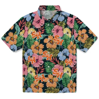 sam houston bearkats brilliant hibiscus garden hawaiian shirts best selling