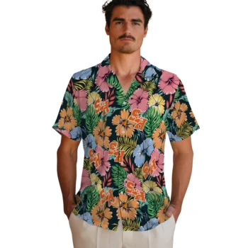sam houston bearkats brilliant hibiscus garden hawaiian shirts fashion forward