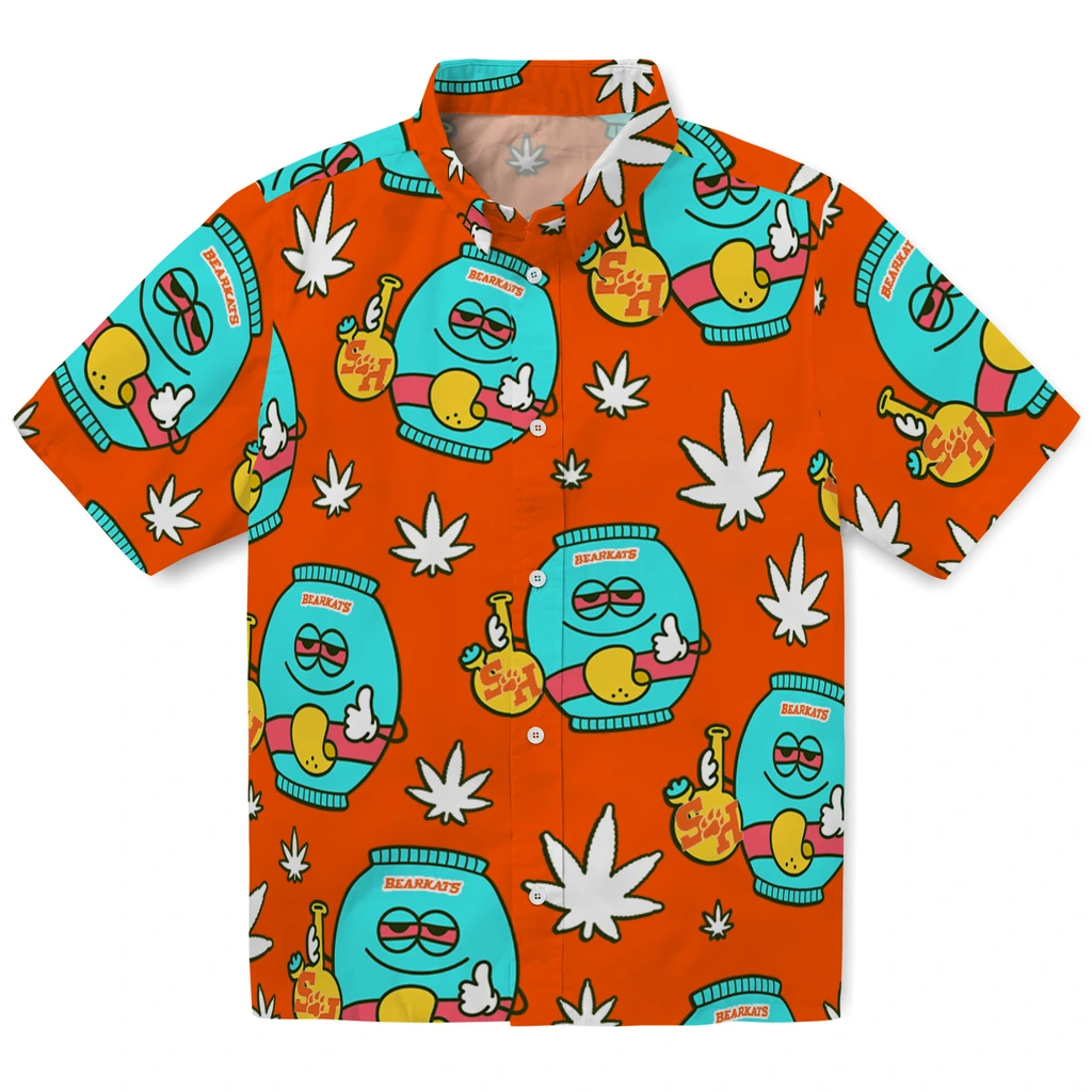 Sam Houston Bearkats Hawaiian Shirt - Chill Vibe sam houston bearkats bong smile orange hawaiian shirts best selling