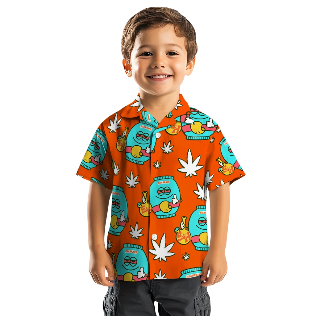 Sam Houston Bearkats Hawaiian Shirt - Chill Vibe sam houston bearkats bong smile orange hawaiian shirts top rated