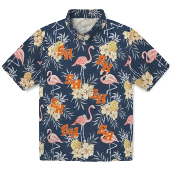 sam houston bearkats flamingo hibiscus navy hawaiian shirts best selling