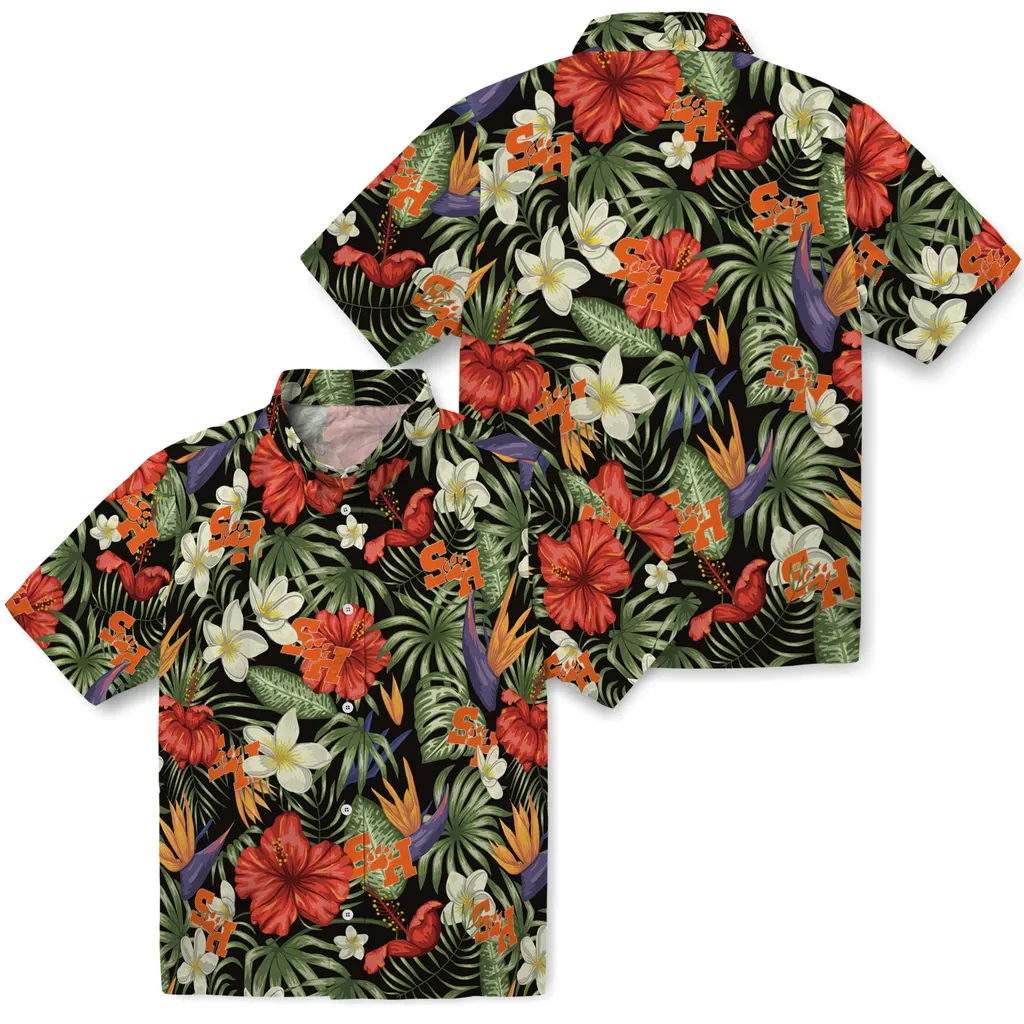 Sam Houston Bearkats Hawaiian Shirt - Hawaii Floral Hibiscus sam houston bearkats hibiscus bird hawaiian shirts high quality
