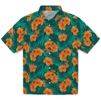 sam houston bearkats hibiscus escape green hawaiian shirts best selling