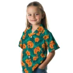 Sam Houston Bearkats Hawaiian Shirt – Hibiscus and Palm Leaves