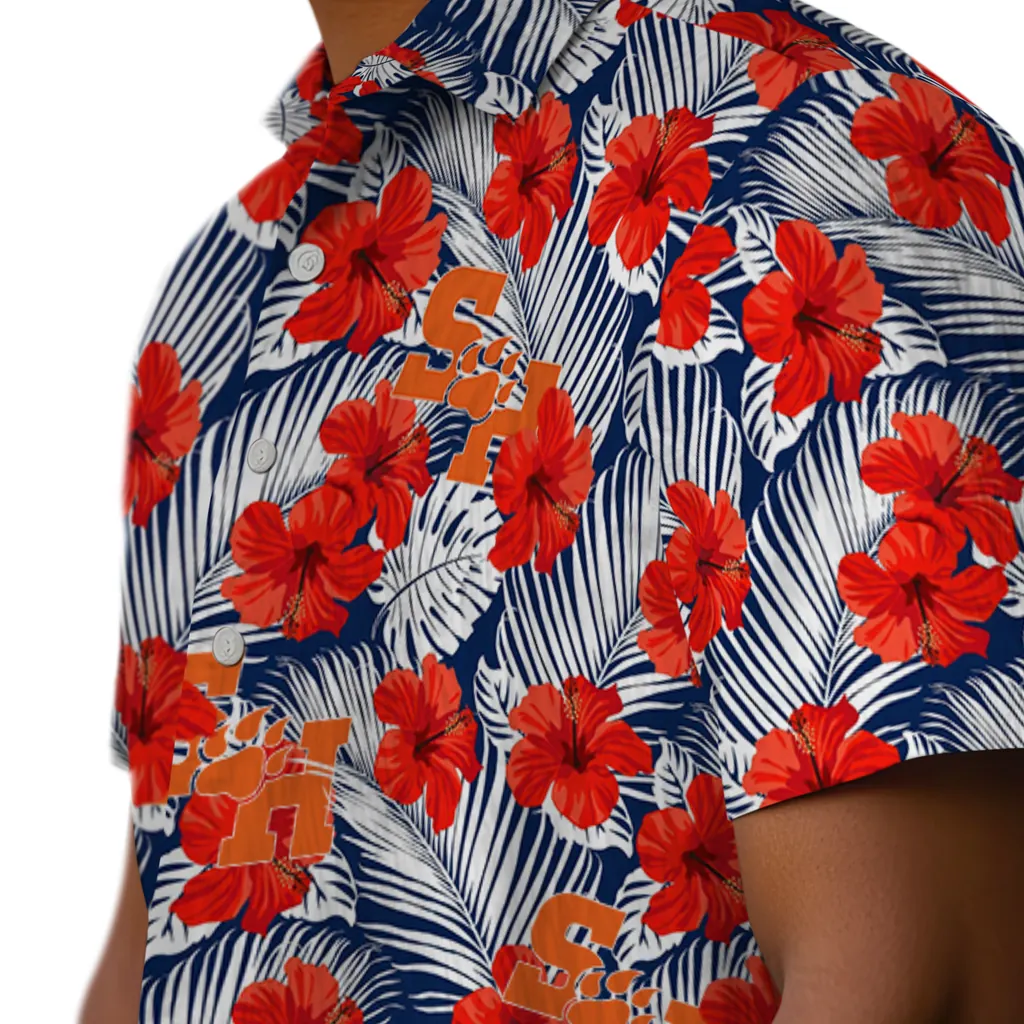 Sam Houston Bearkats Hawaiian Shirt - Hibiscus Fiesta sam houston bearkats hibiscus fiesta red royal blue hawaiian shirts trendy