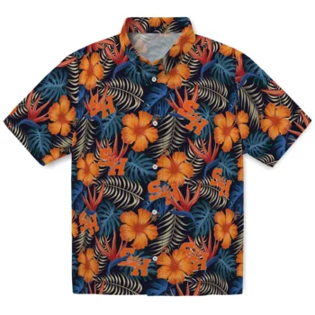 sam houston bearkats hibiscus foliage hawaiian shirts best selling