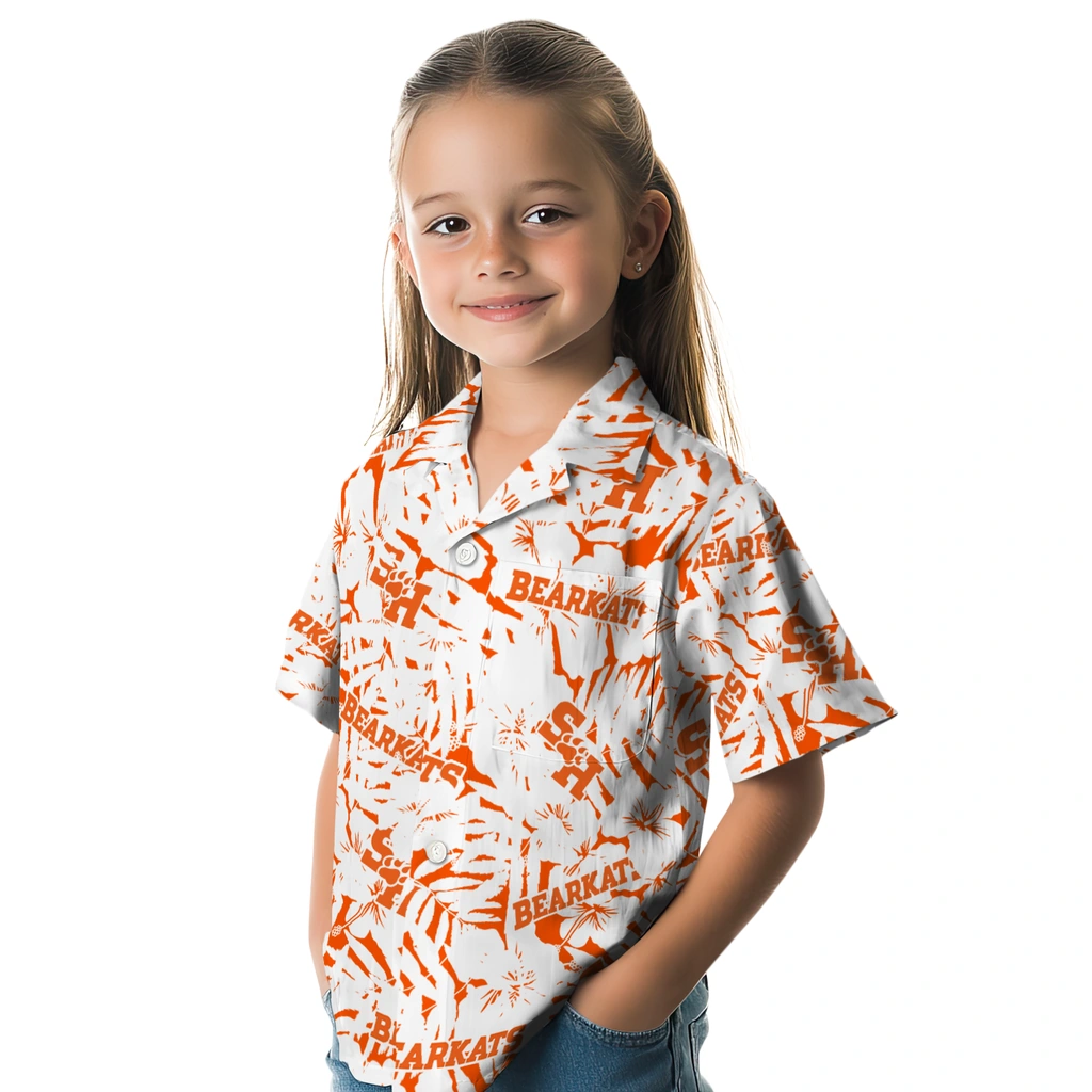 Sam Houston Bearkats Hawaiian Shirt - Hibiscus Overlay sam houston bearkats hibiscus overlay hawaiian shirts premium grade