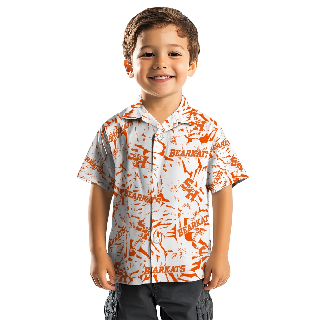 Sam Houston Bearkats Hawaiian Shirt - Hibiscus Overlay sam houston bearkats hibiscus overlay hawaiian shirts top rated