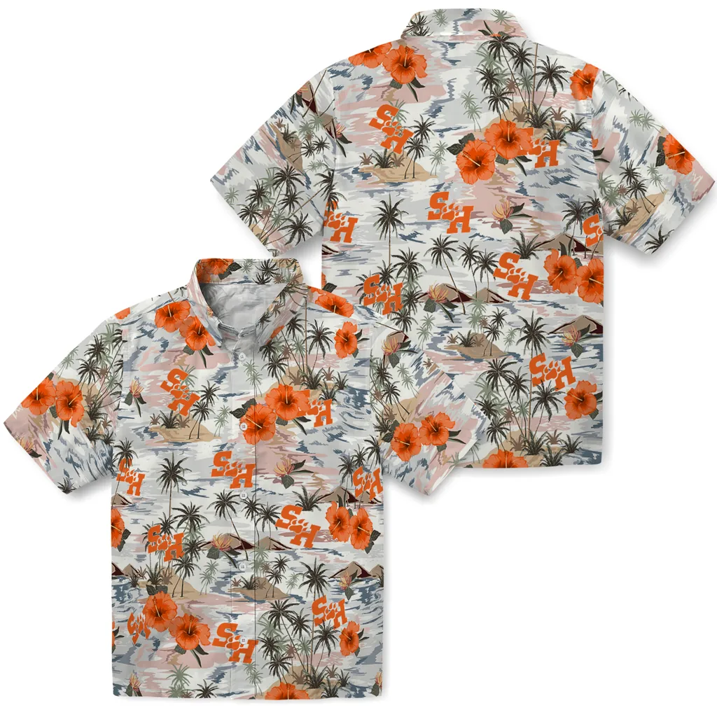 Sam Houston Bearkats Hawaiian Shirt - Hibiscus Seaside sam houston bearkats hibiscus seaside white hawaiian shirts high quality