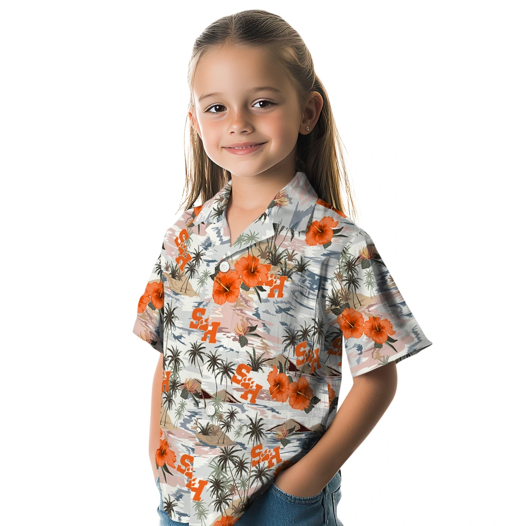 Sam Houston Bearkats Hawaiian Shirt - Hibiscus Seaside sam houston bearkats hibiscus seaside white hawaiian shirts premium grade