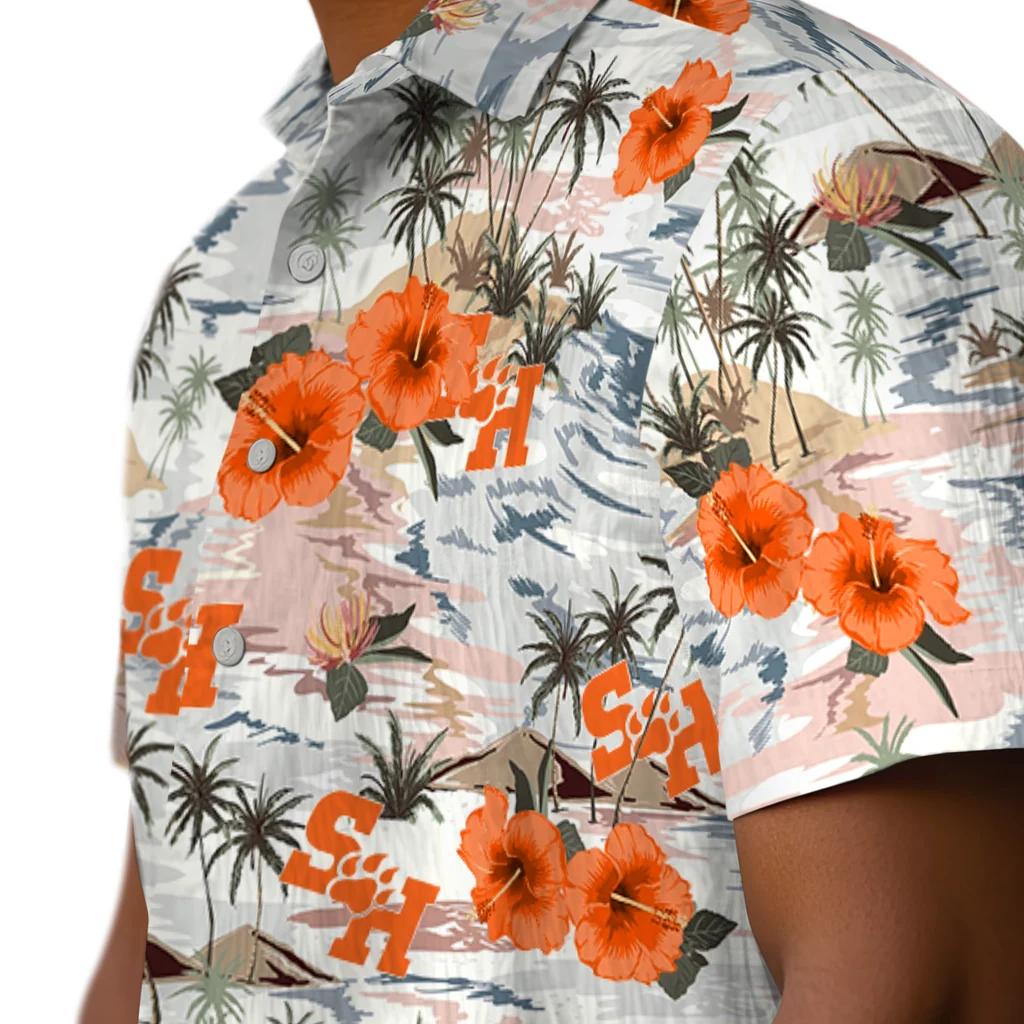 Sam Houston Bearkats Hawaiian Shirt - Hibiscus Seaside sam houston bearkats hibiscus seaside white hawaiian shirts trendy
