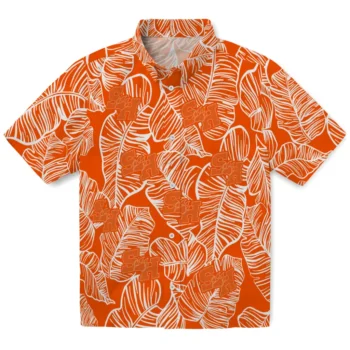 sam houston bearkats leaf outline orange hawaiian shirts best selling