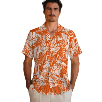 sam houston bearkats monstera layer orange hawaiian shirts fashion forward