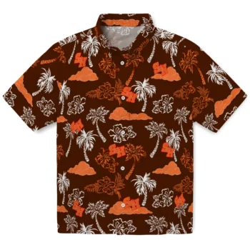 sam houston bearkats palm and clouds orange hawaiian shirts best selling