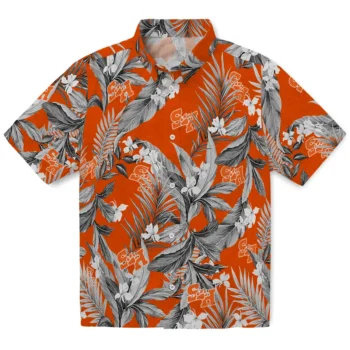 sam houston bearkats palm leaves orange hawaiian shirts best selling