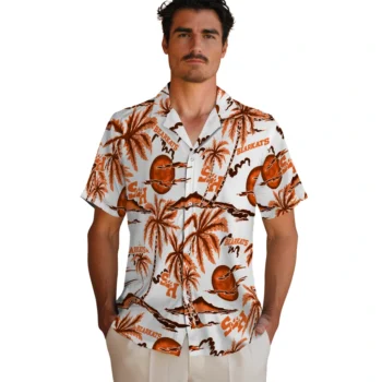 sam houston bearkats palm sunset hawaiian shirts fashion forward