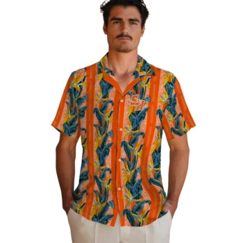 sam houston bearkats paradise vines orange hawaiian shirts fashion forward
