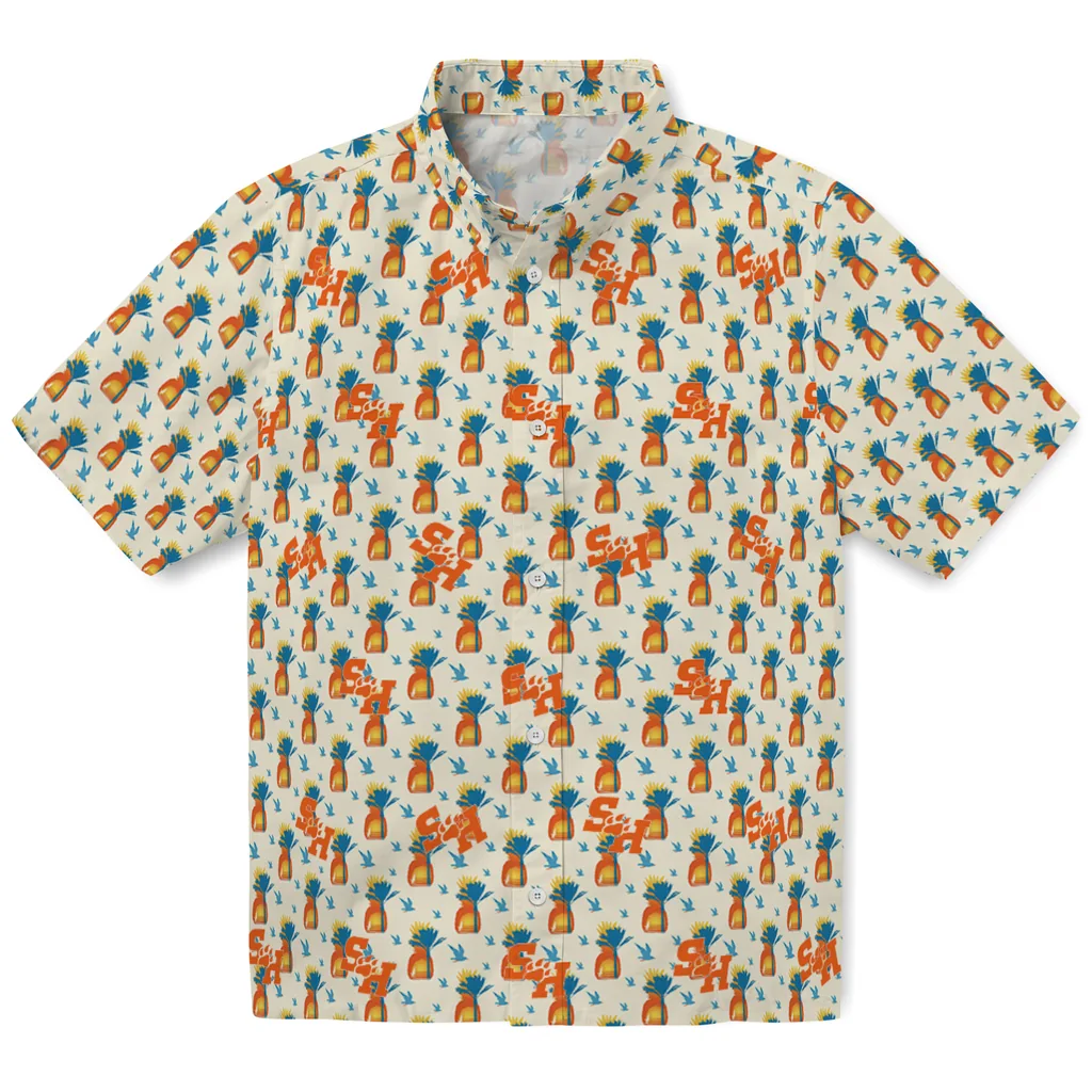 Sam Houston Bearkats Hawaiian Shirt - Pineapple Delight sam houston bearkats pineapple delight beige hawaiian shirts best selling