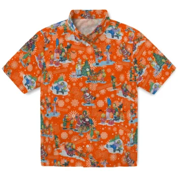 sam houston bearkats simpsons christmas orange hawaiian shirts best selling